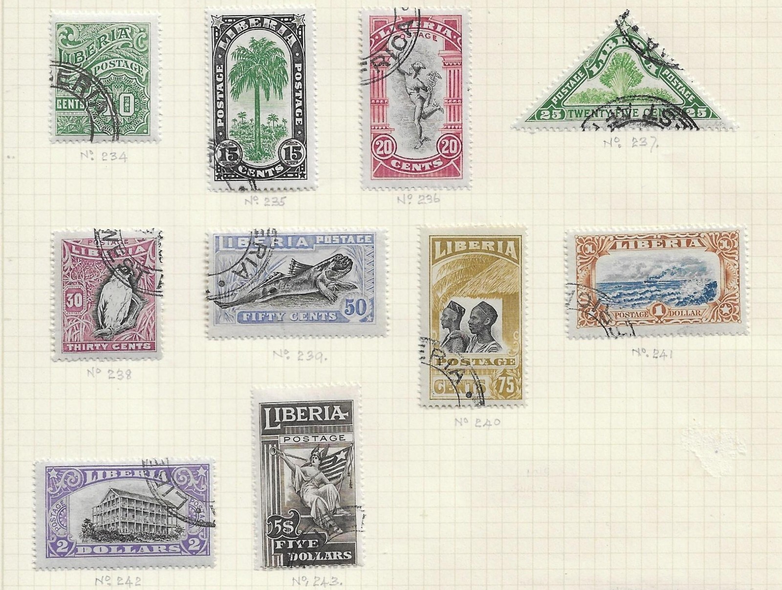 Liberia Earlier Collection on Pages & Cards