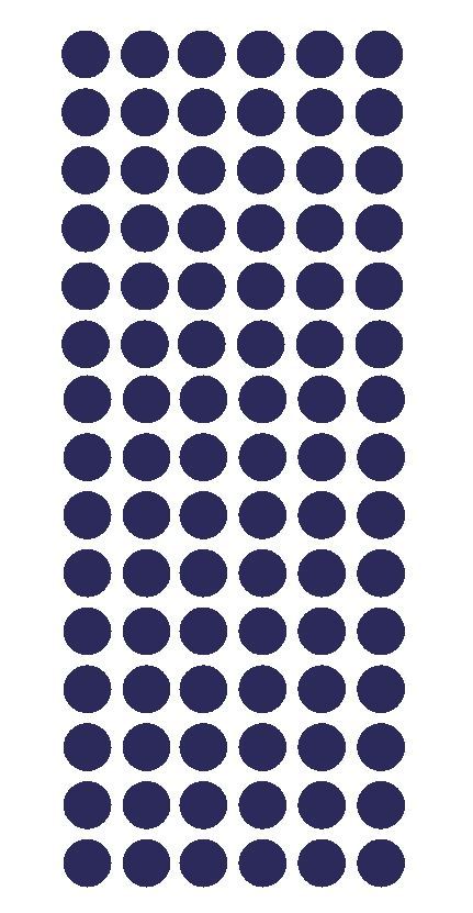 1/2" Sapphire Blue Dots Round Vinyl Color Coded Inventory Label Sticker USA MADE