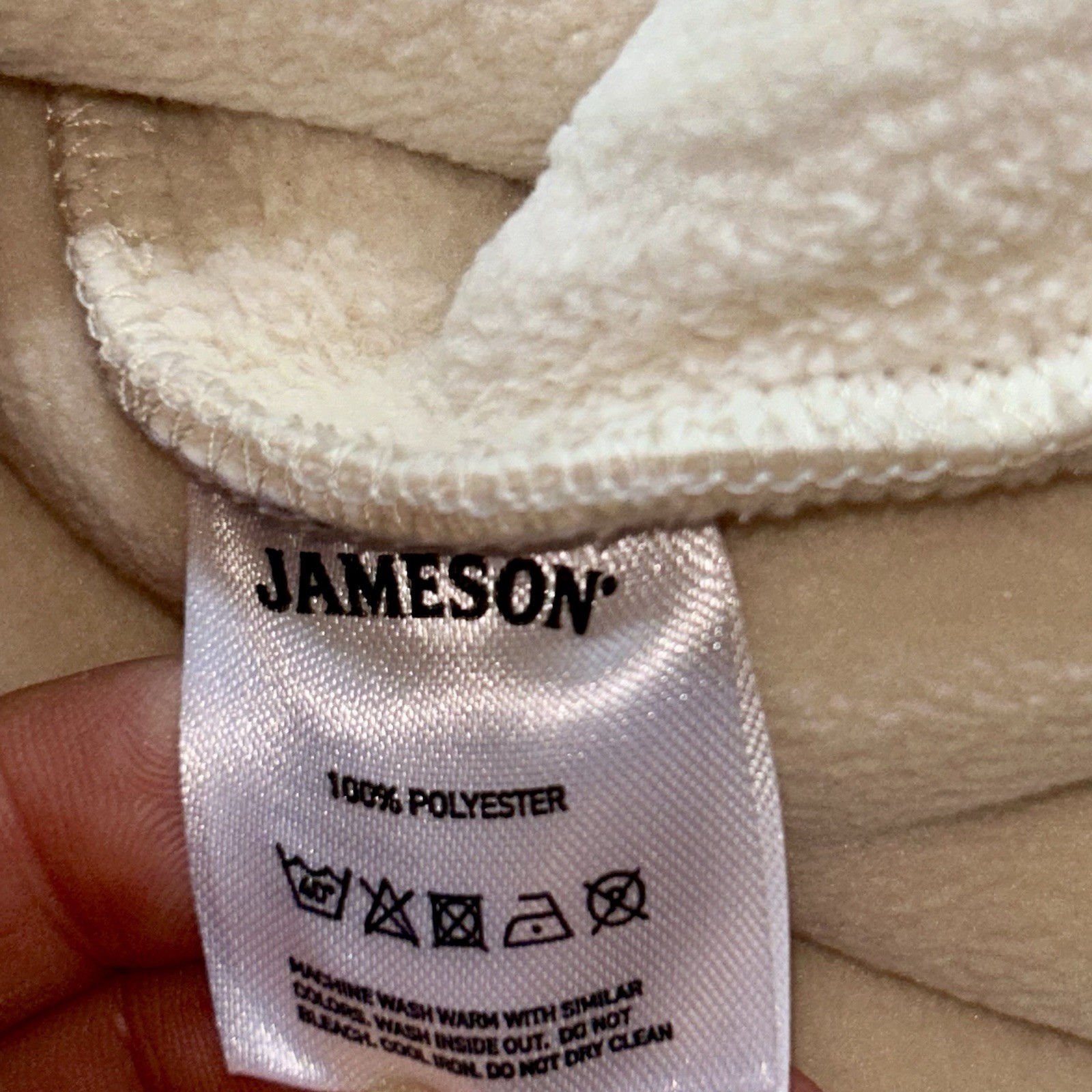 Jameson Irish Whiskey Fleece Full Zip Sweater SIZE LARGE *NEW*