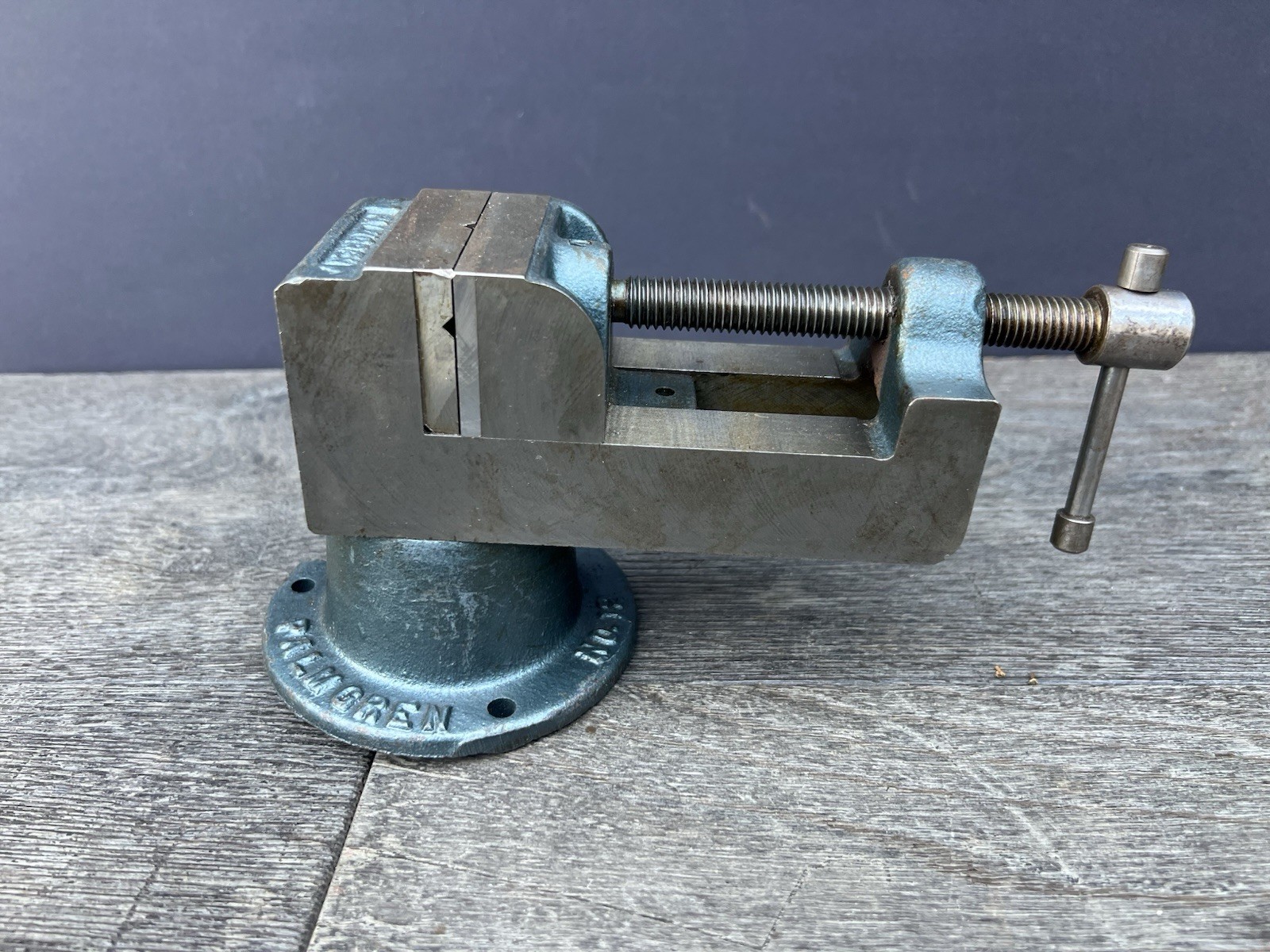 Vintage Palmgren Drill Press Vise w/ Cast Iron Swivel Base/Stand - 2.5" Jaws