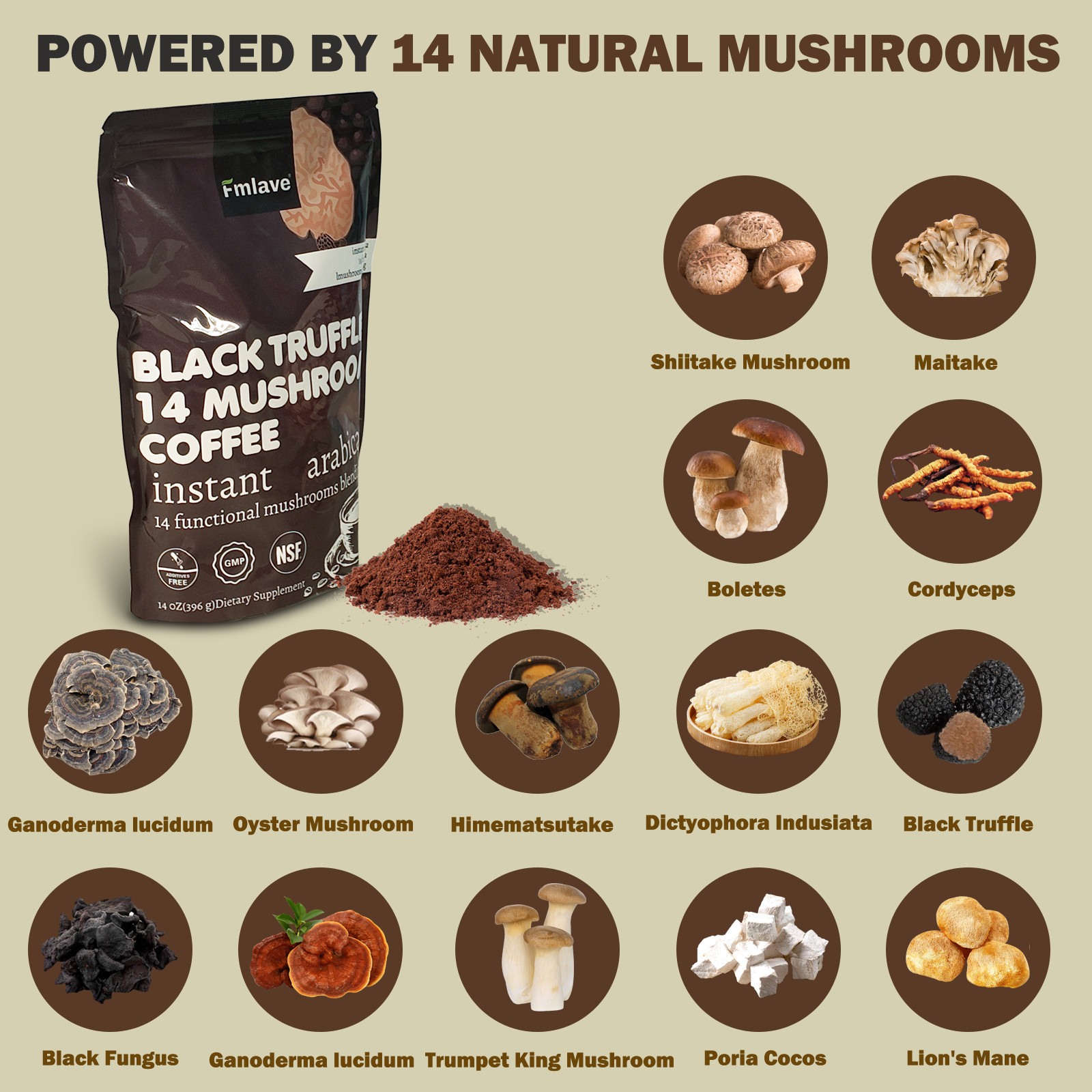 2 Pack Mushroom Coffee 100% Authentic USA FREE SHIPPING Organic 396g Per pack
