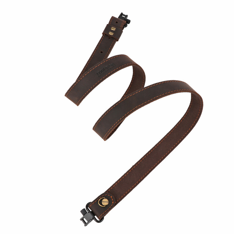 Tourbon Buffalo Leather Rifle Sling Shotgun Strap+Metal Swivels Set Shooting USA