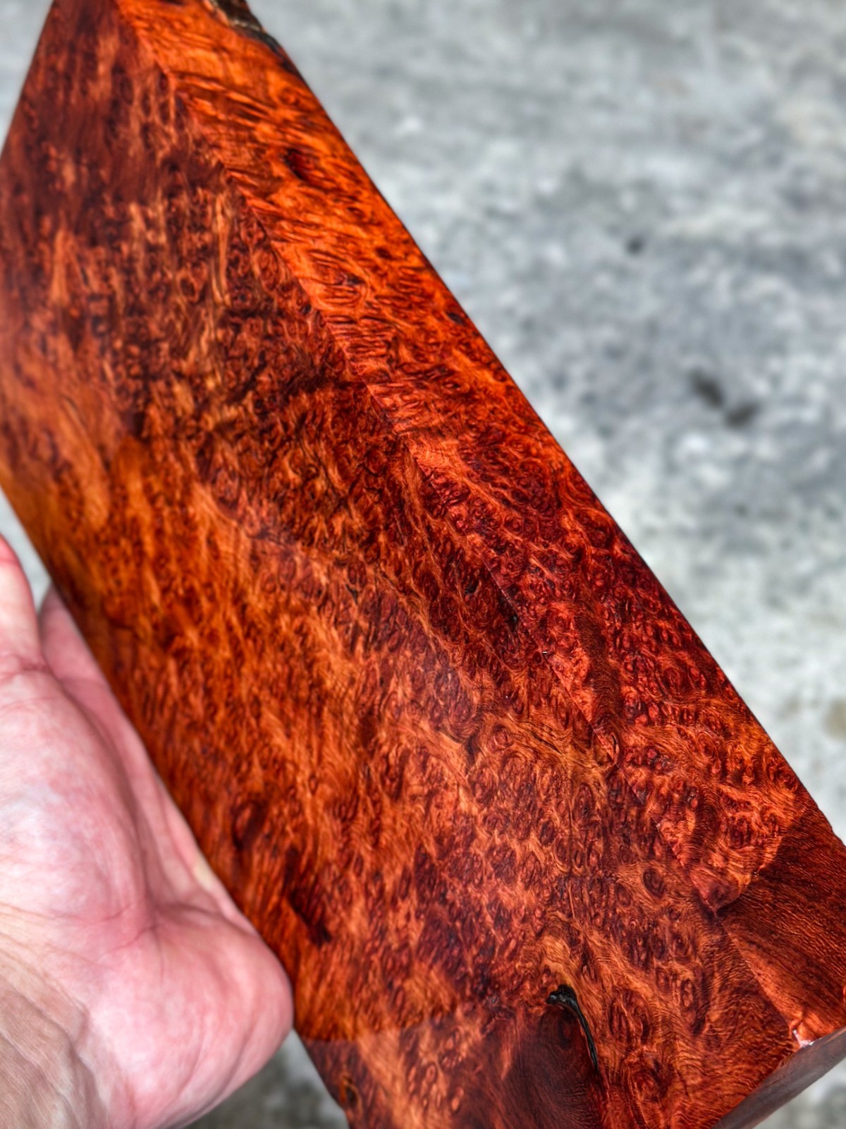 RARE!! Amboyna Burl ,Exotic Wood, Lumber, Knife Timber Handle Lumber #2895