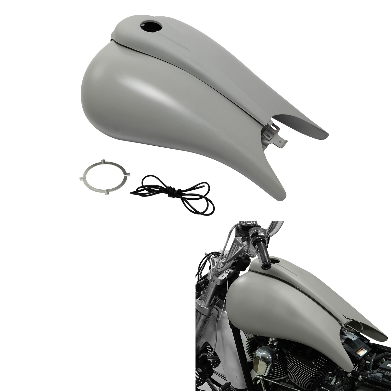 Stretched 6.6gal. Gallon Gas Fuel Tank Fit For Harley Street Road Glide 08-24 23