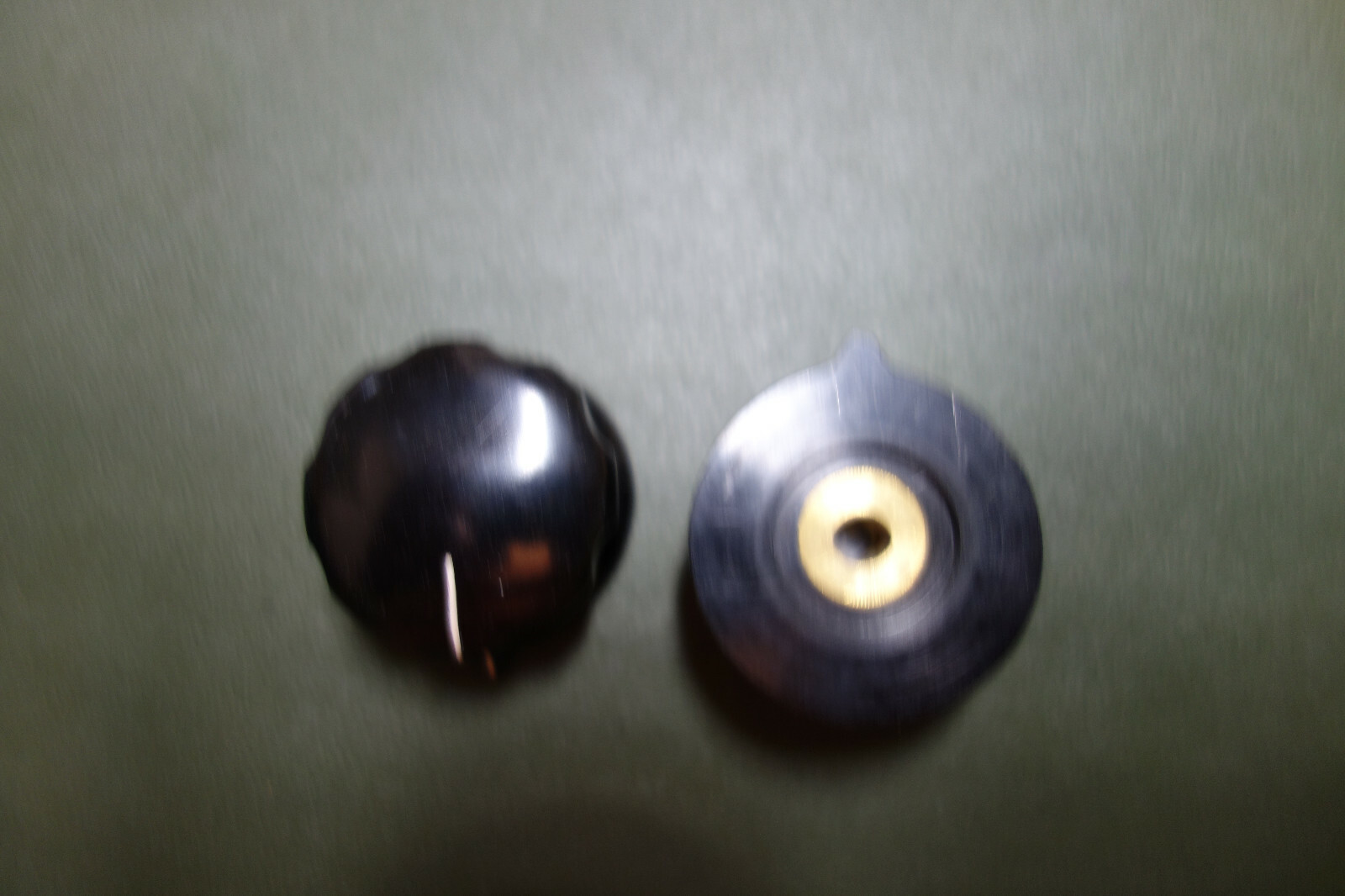 RCA / BIC -1 1/2" Bakelite 1/4" Shaft - Brass Insert "copy" Audio Knob