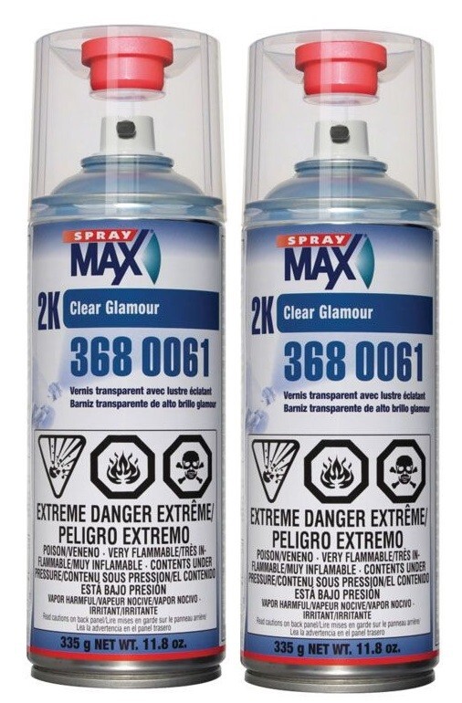 2K Glamour High Gloss Clear Coat, 2 Aerosols , 11.8-oz, USC- 3680061 (2 Cans)