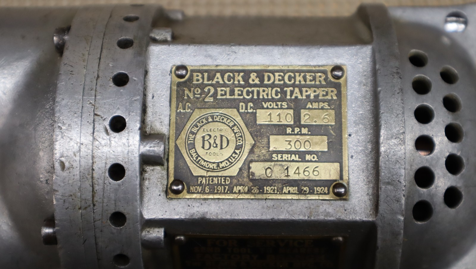 Black & Decker #2 Tapping drill (1926) Excellent shape, very rare.