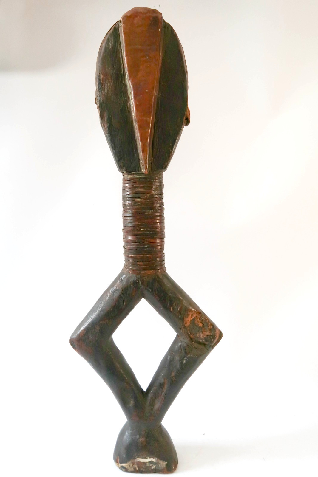 Vintage Sango Mbumba Reliquary Figure Gabon African Tribal Art Statue 22" Wood