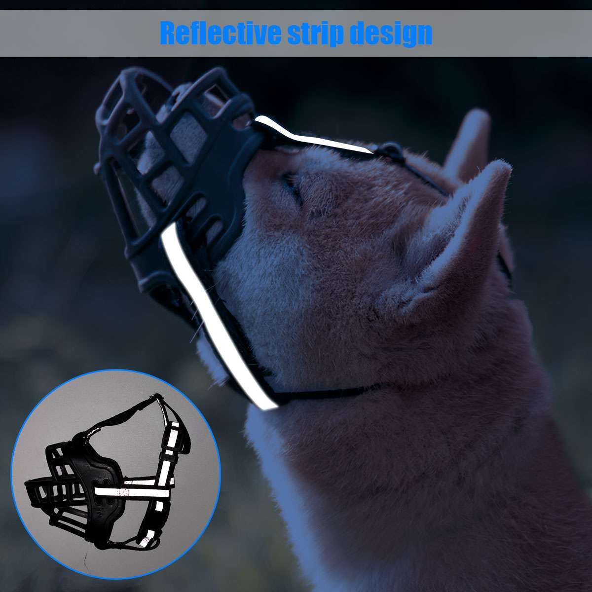 Large Pet Dog Basket Muzzle Mouth Cover Mesh Cage No Barking Biting Chewing