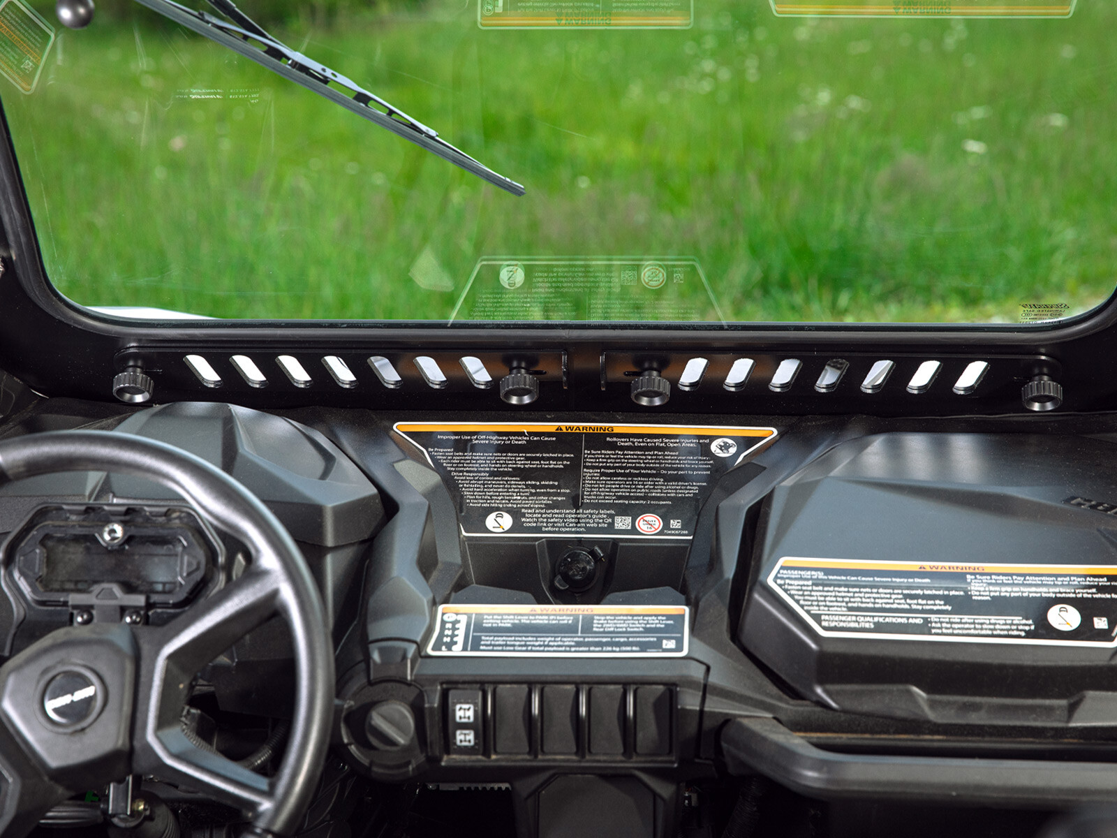SuperATV DOT Approved Glass Windshield for Can-Am Maverick Trail (2018+)