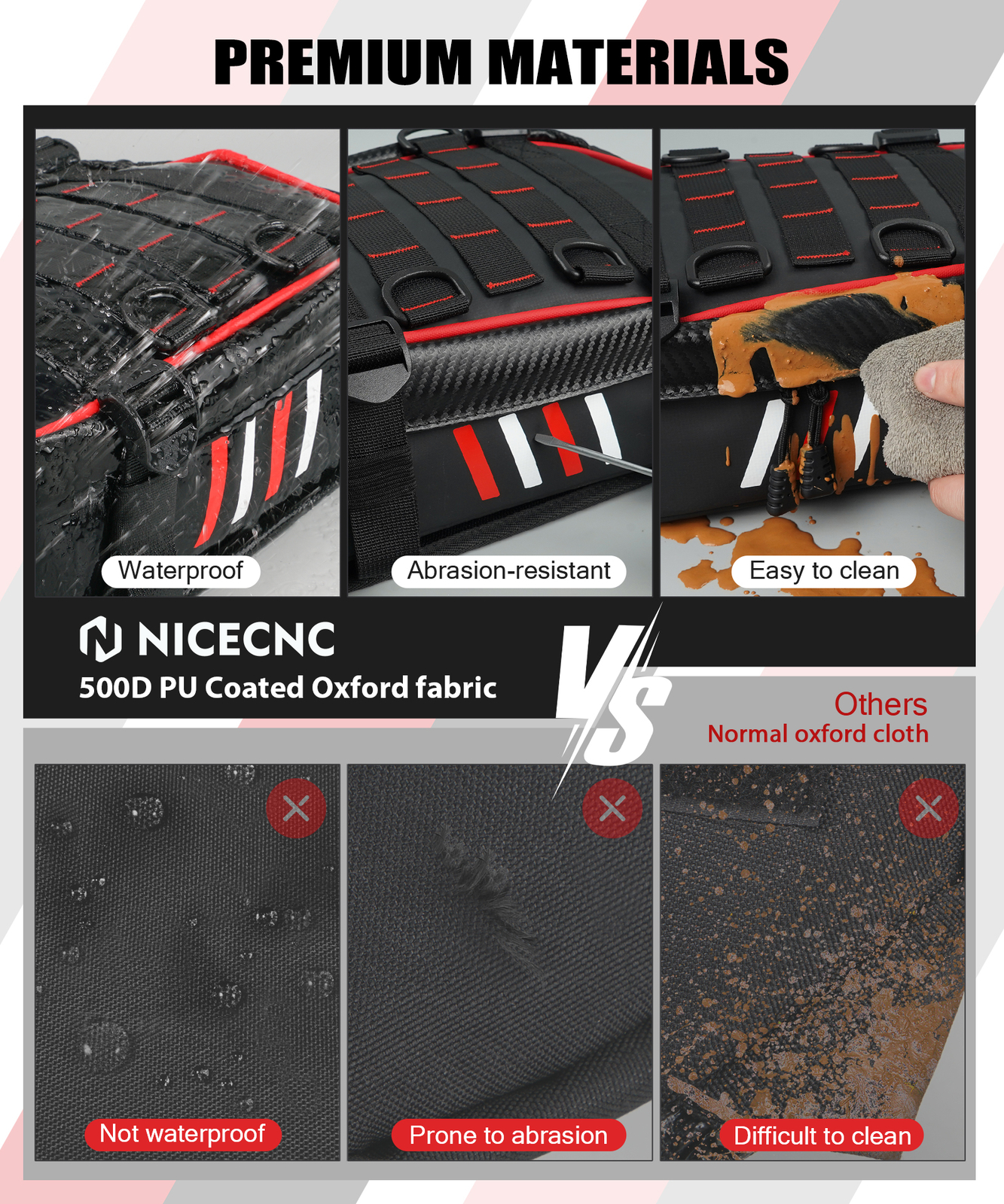 Universal Rear Fender Storage Tool Bag For Honda XR CR CRF XL 250 400 600 650 R