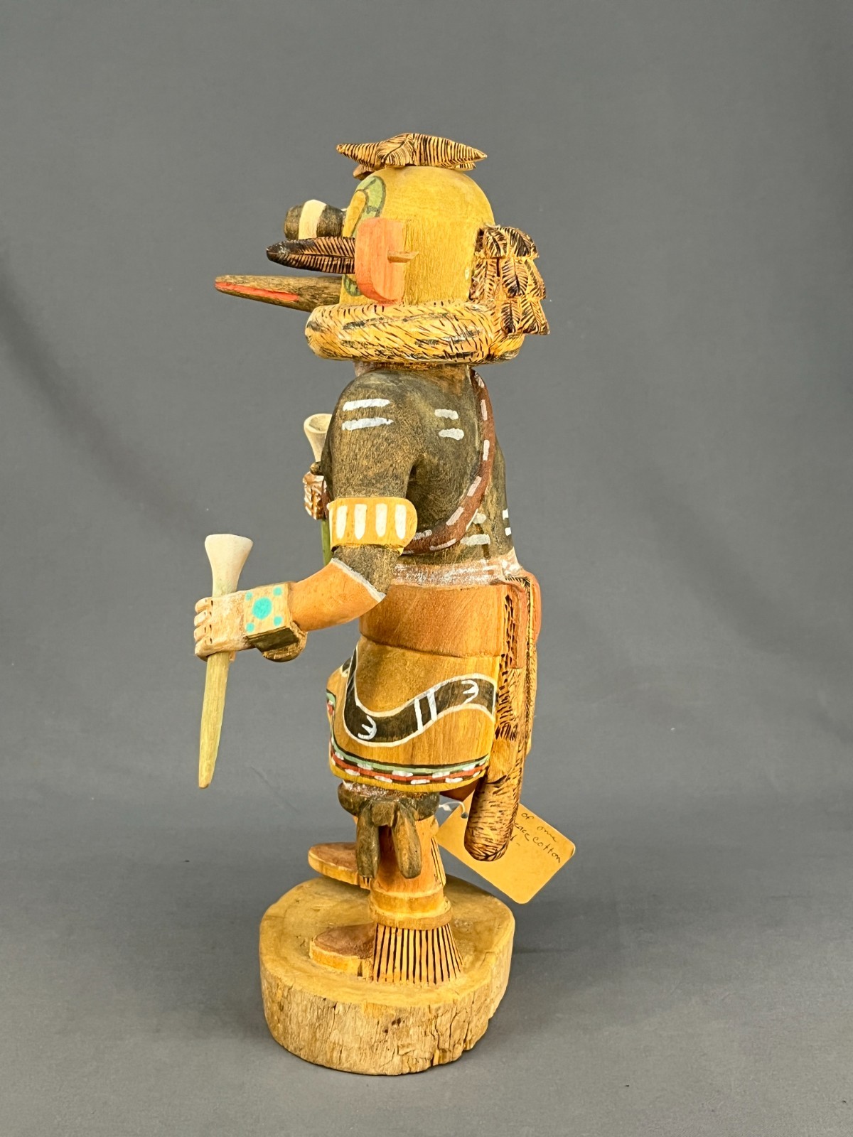 Vtg Hand-Carved 13" Hopi Kachina Doll ZUNI RATTLE SNAKE by Everett Tawahongva