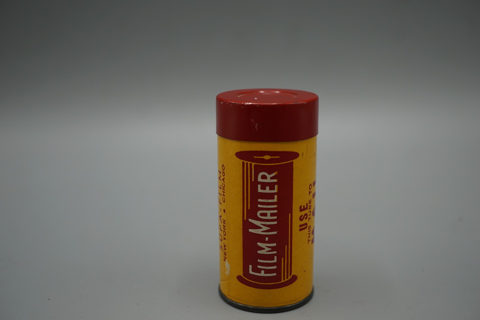 Vintage SUPA-FILM Film-Mailer Tube Tin New York Chicago Darkroom Developing