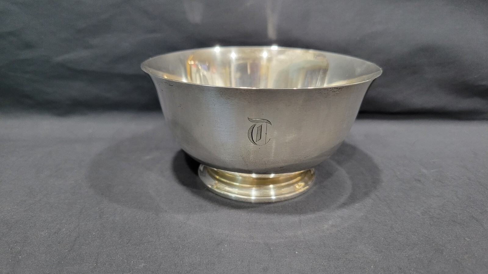 Vintage Watson Company Sterling Revere Exemplar Monogramed Bowl, 4 3/8", 131.7 g