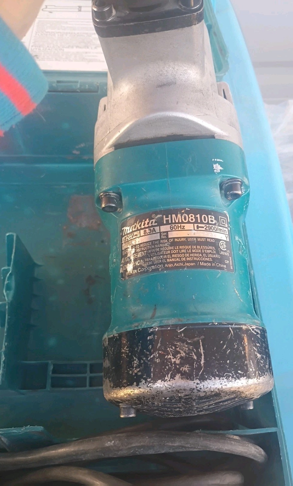 Makita HM0810B Demolition Hammer Used with Case, Free Shipping