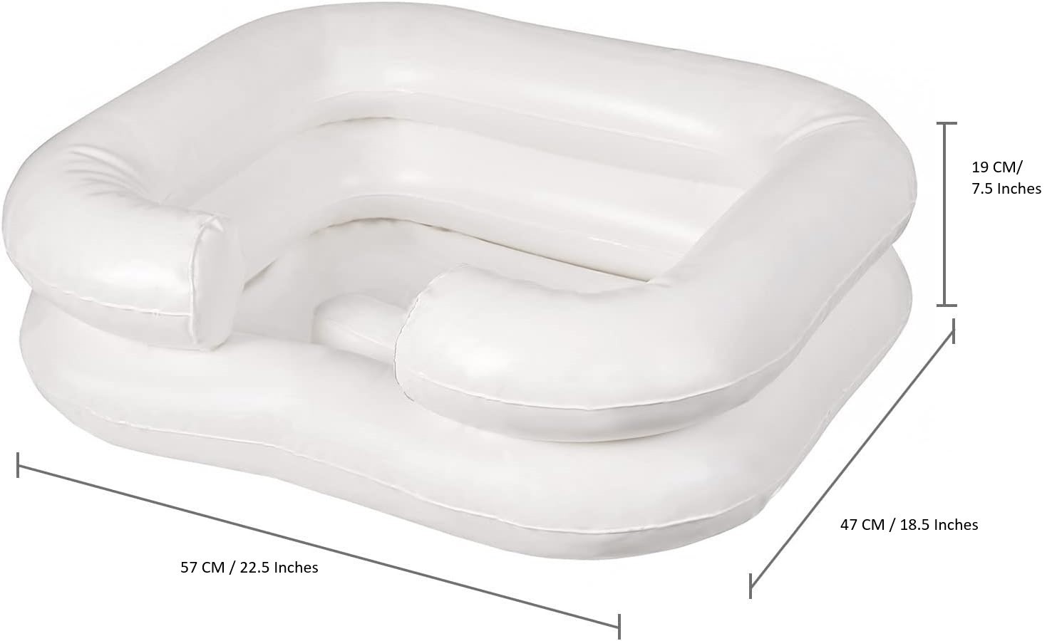 Inflatable Hair Washing Basin for Bedridden Injured Elderly Shampoo Bowl Tray