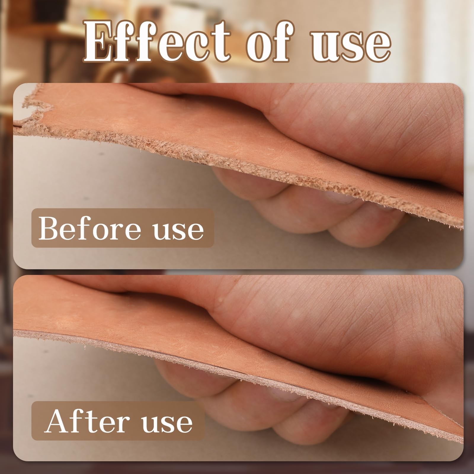 Leather Edge Burnisher, Burnishing Tool, Ebony Wood Edge Slicker Round Head Ed