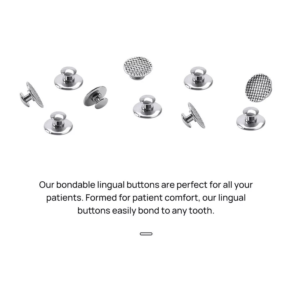 32Models Dental Orthodontic Bondable Lingual Buttons Round/Rectangular Base