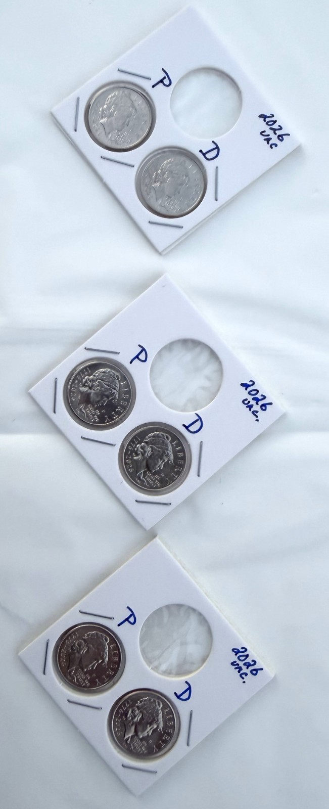 2026 P & D Emerging Liberty Dimes FREE SHIP NOW IN HAND 2 Coin SemiQ Set In Flip