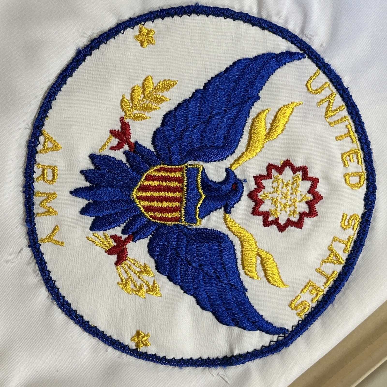 WWII U.S. Army Victory Scarf & Handkerchief Sister Wife Cameo Box Embroidered