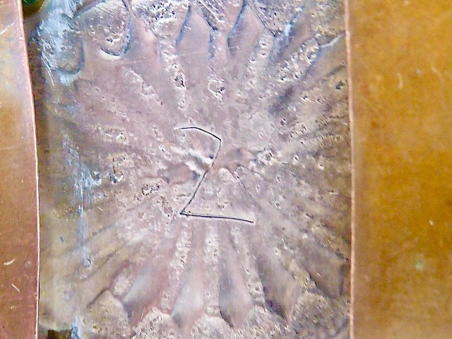 EARLY HAND STAMPED SIGNED NAVAJO STERLING SILVER SPIDER WEB TURQUOISE CONCHO