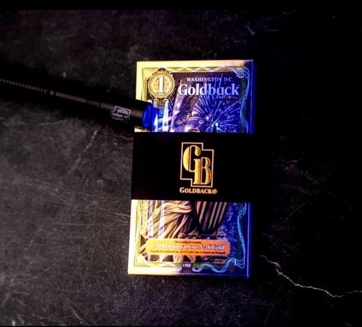 1 WASHINGTON DC GOLDBACK 1/1000 OZ 250 YEARS COMMEMORATIVE EDITION BU 🔥