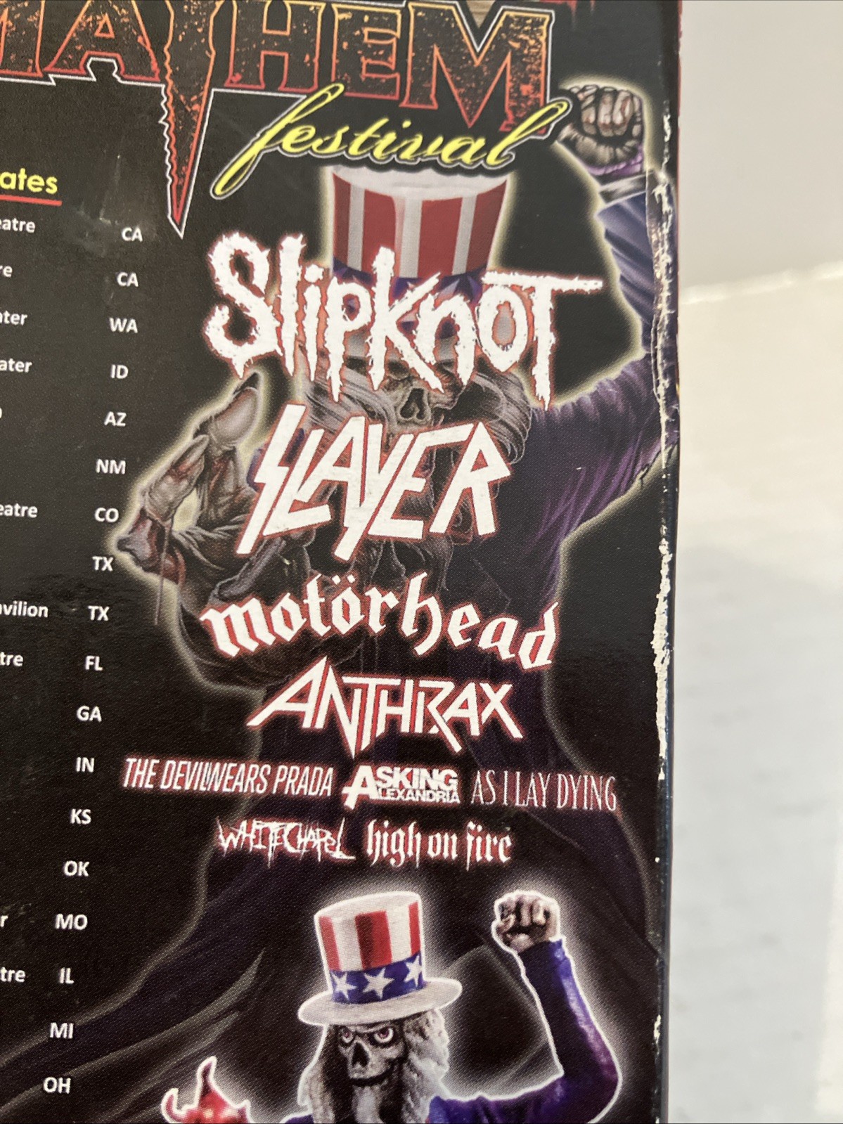 2012 Rockstar Mayhem Festival VIP figure Slipknot Slayer Motörhead Anthrax Tour