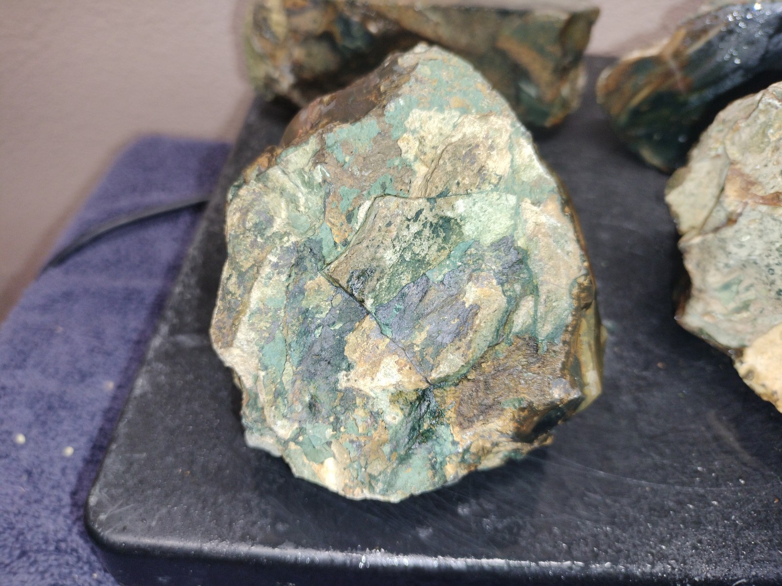 6.2LB ORBS Blue Mountain Picture of Jasper Rough 4pc Lot #23