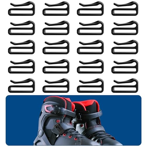 20 Pack Snowshoe Strap Clips - 0.8 inch Ski Boot Wraps Buckle - Multipurpose