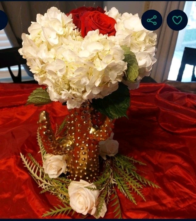 Ceramic Decorative Vase Cactus Centerpiece Vase, Flower Vase for Home Decorat...