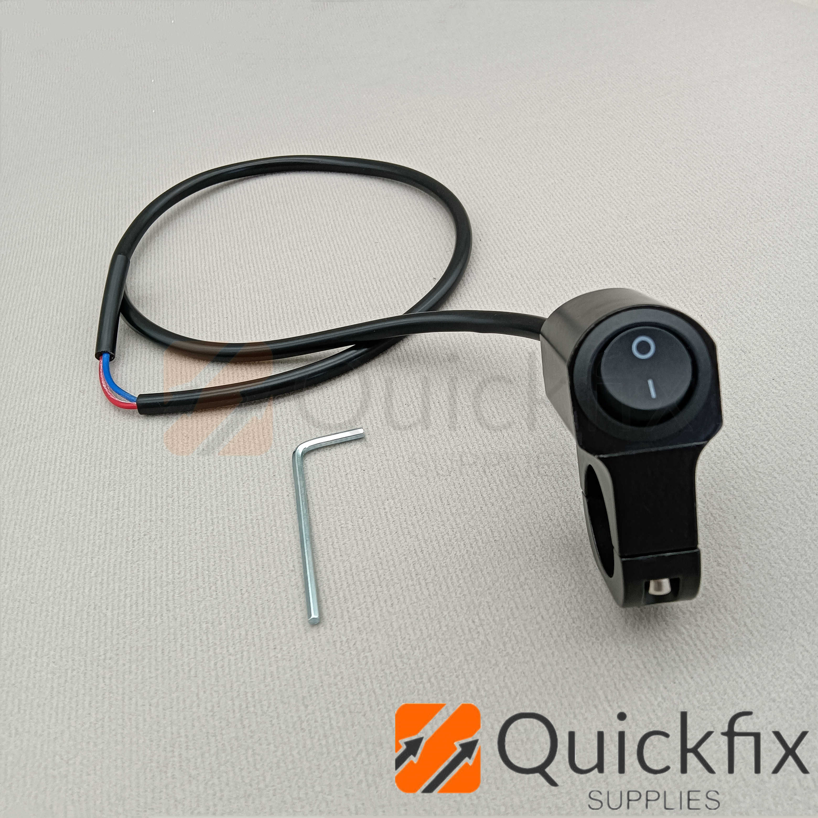 7/8"Headlight Fog Light Fit Motorcycle Handlebar Lamp Mount ON-OFF Switch 12V