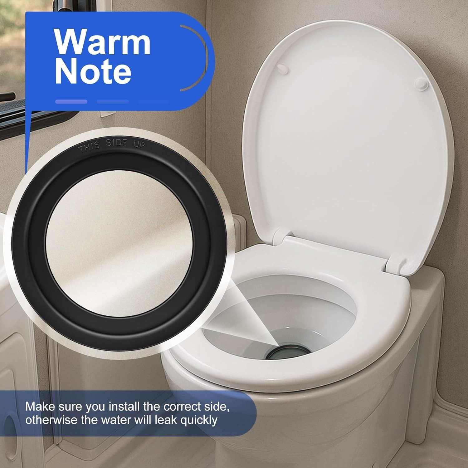 2 Pack RV Toilet Seal Replacement for Dometic 300, 310, 320 Series, Plastic