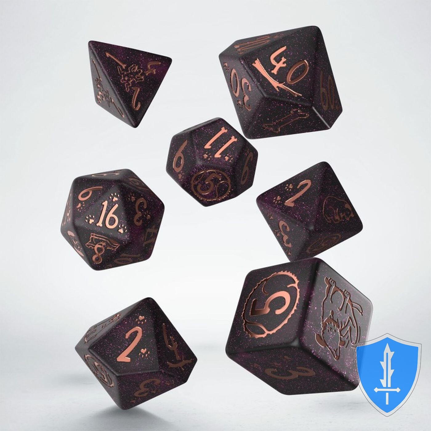 Q-Workshop Dogs Dice Set (7) Luna D&D RPG