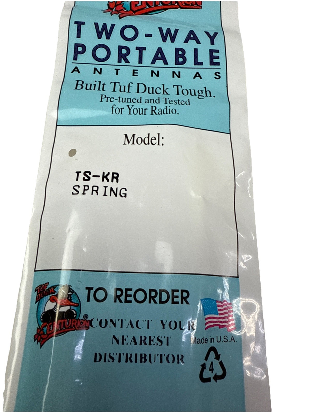 Tuf Duck Two-Way Portable Antenna 150-162 MHZ NOS SEALED TS-KR 4b