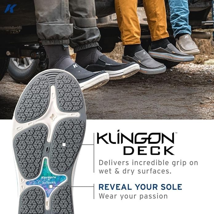 Korkers Fish Moc Bass Fixed Kling-On Deck Soles Shoes Size 14