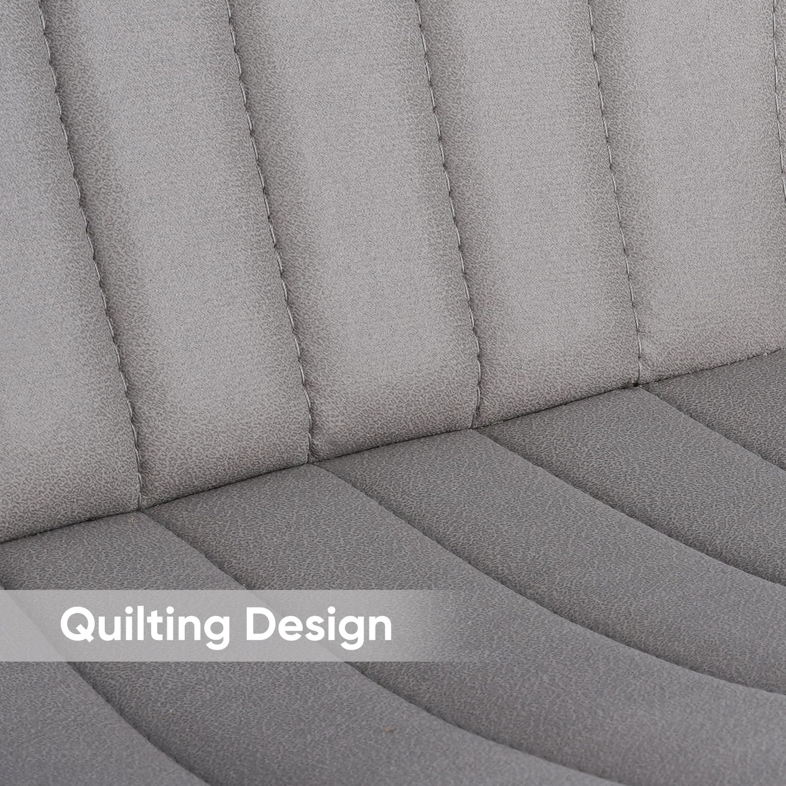 Modern Adjustable Swivel Bar Stools Set of 2 Light Grey for Kitchen Island