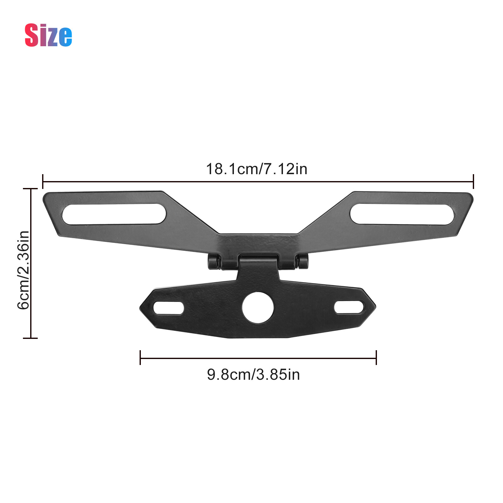 Universal Motorcycle Folding License Plate Bracket Rear Tail Light Holder Mount