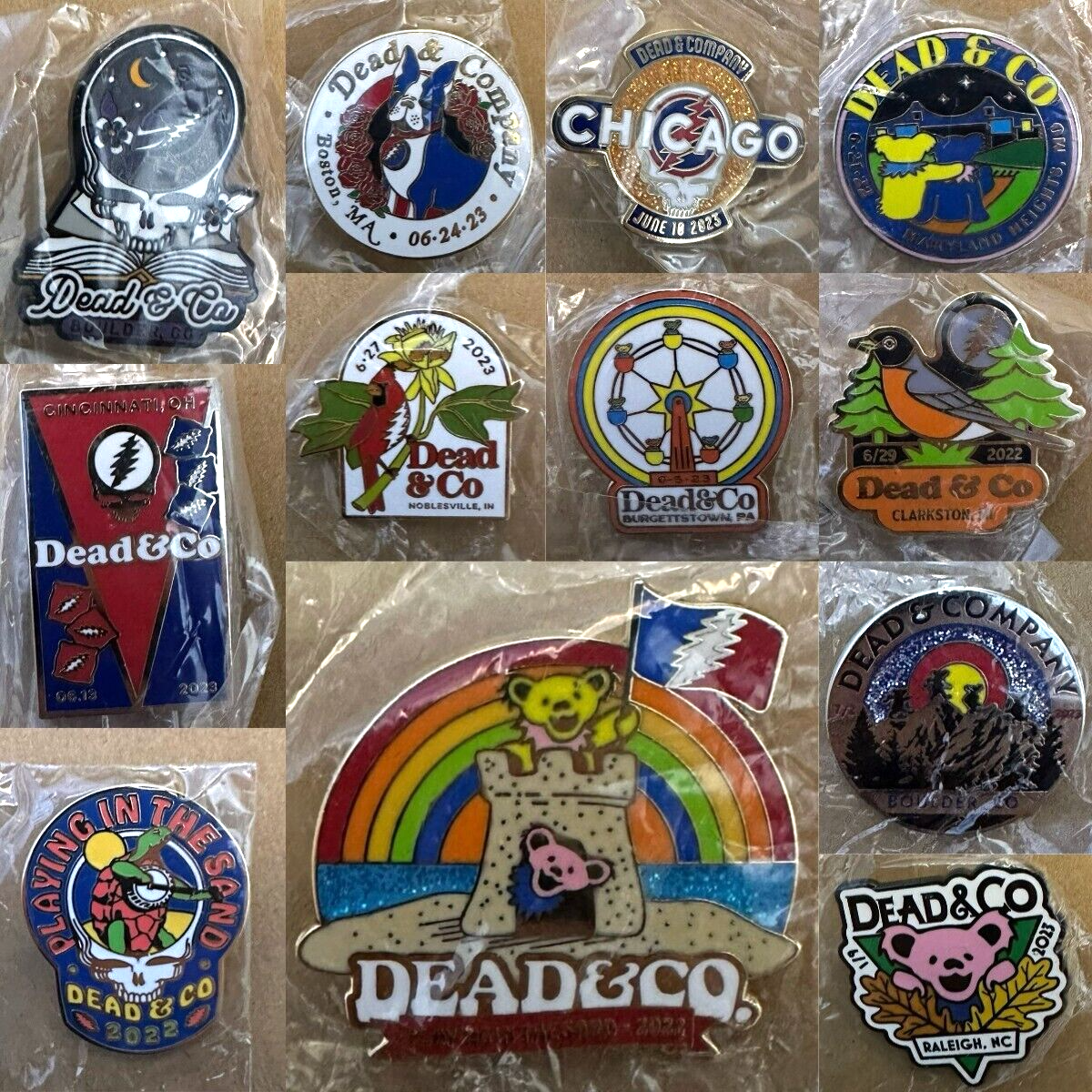Dead And Company Pin Official 2022-2023 Tour Pin,VA/OH/IL/NY/NC/MA etc. Pick No.