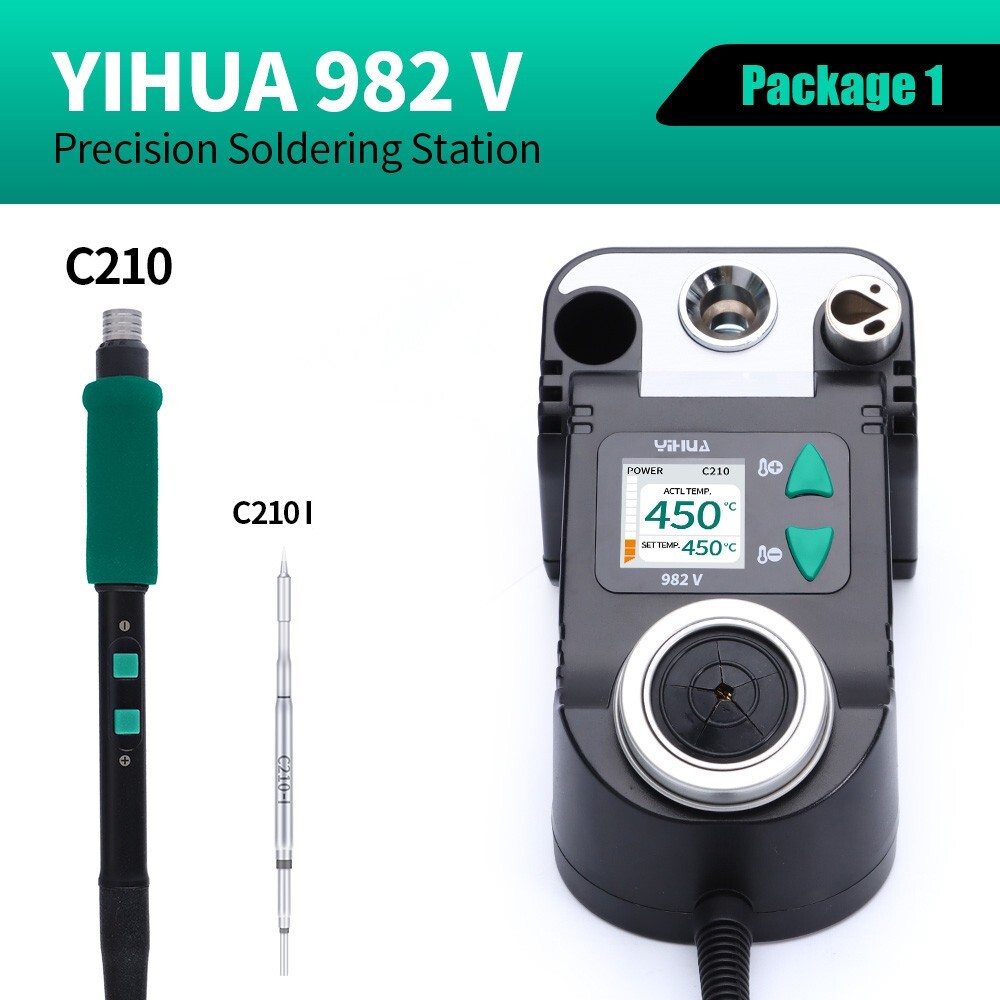 YIHUA 982-V 60W Digital Soldering Station C210/C245 Soldering Iron Kit ESD Safe