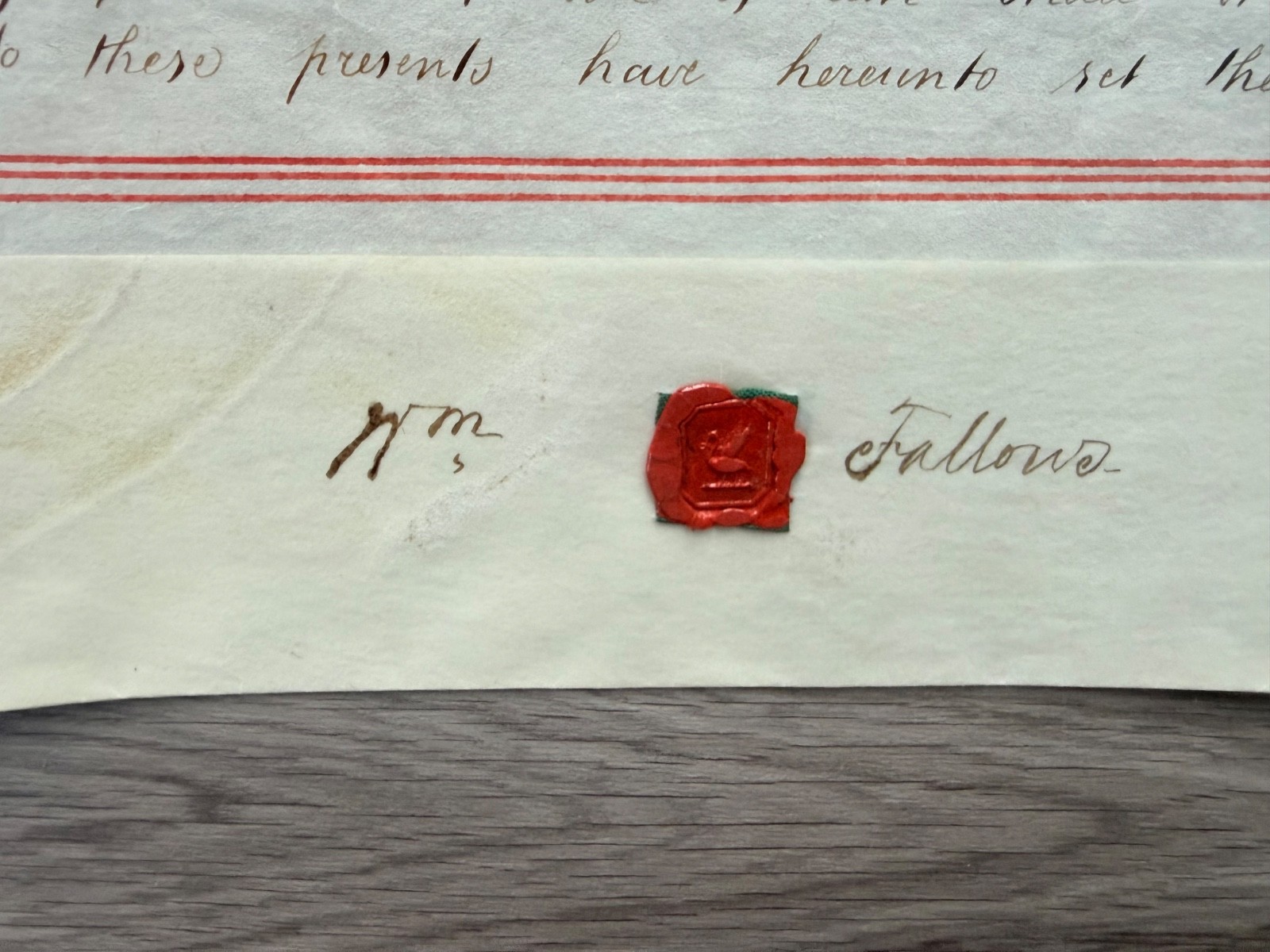 Pemberton Lancashire Vellum Indenture Land Deed 1849 Croudson to Fraser Wax Seal