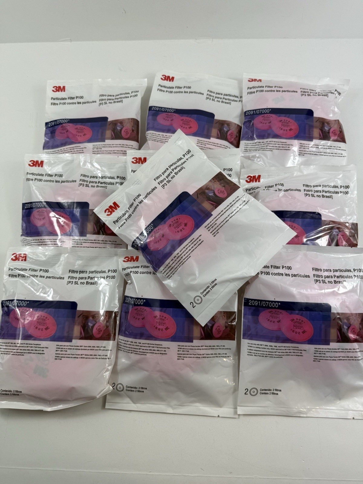 3M P100 Respirator Filter 2091/07000 10 Pairs