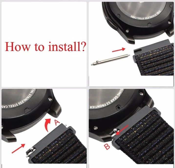 20mm 22mm Woven Nylon Sport Loop Watch Band Strap W/ Quick Release Spring Pins