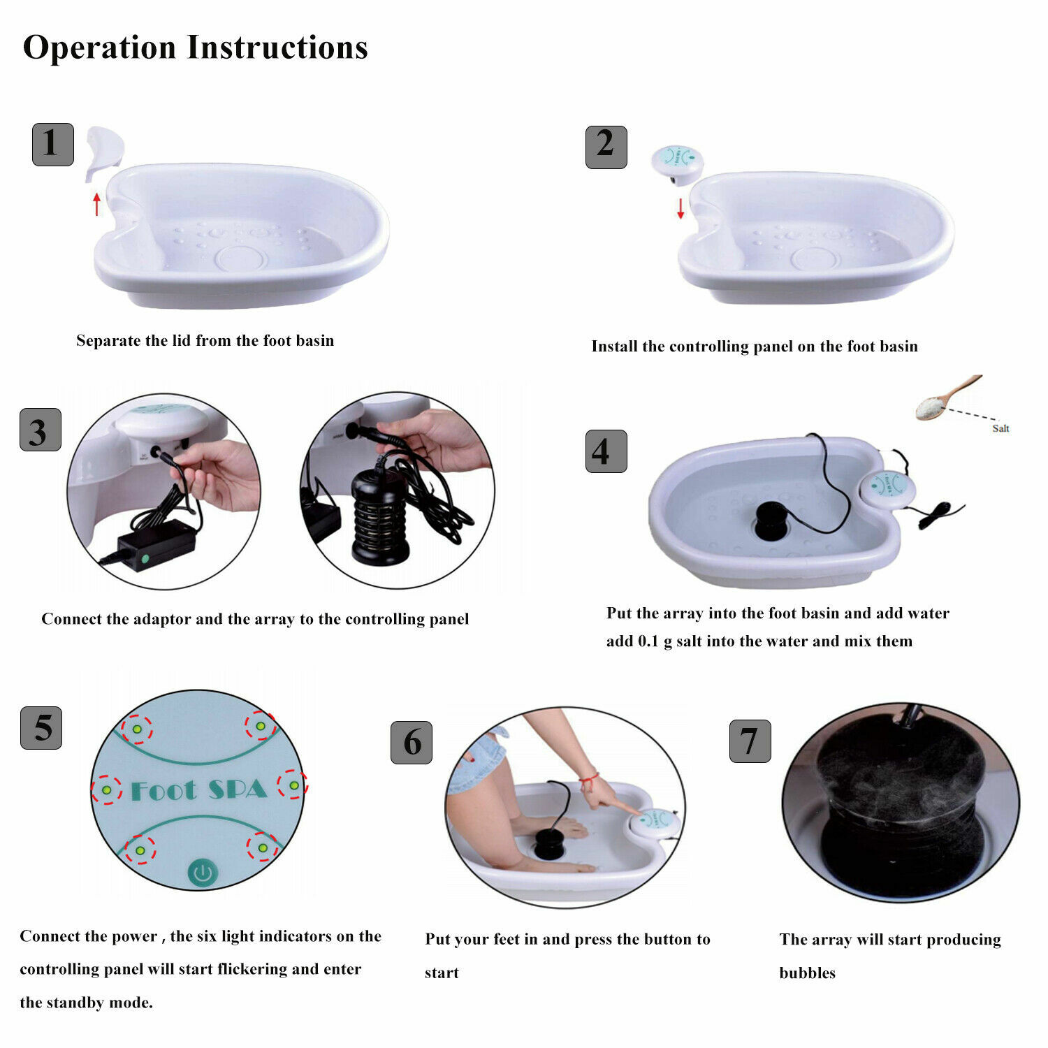 Ionic Foot SPA Baths Detox Cell Cleanse Machine for Home Club Portable Use Carry