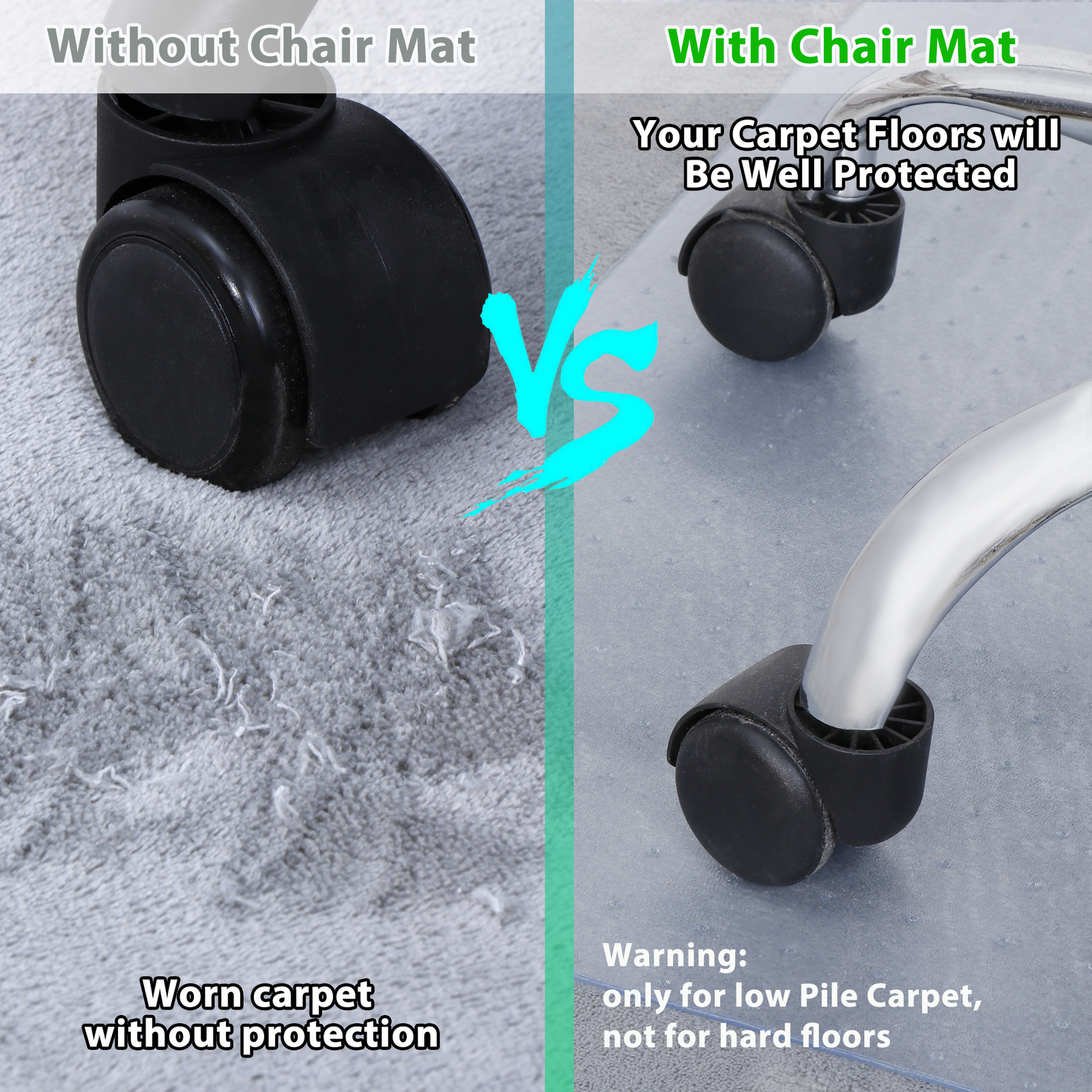 46" X 60" Office Mat Chair Mat Heavy Duty Carpets for Floor Rug Carpet Protector