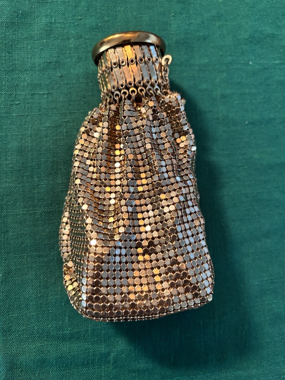 Vintage Whiting & Davis Mesh Purse Flapper Beggar's Bag Expandable Gate Top