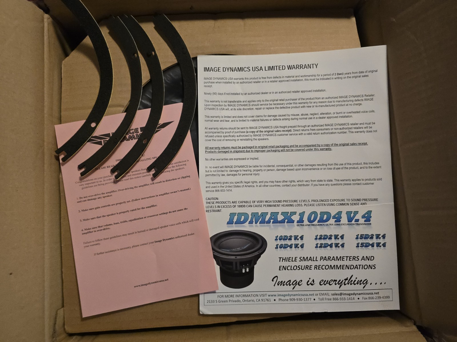 IMAGE DYNAMICS IDMAX10 V.4 D4 DVC, 1,000W RMS, * LOUD AF * AUDIOPHILE SUBWOOFER