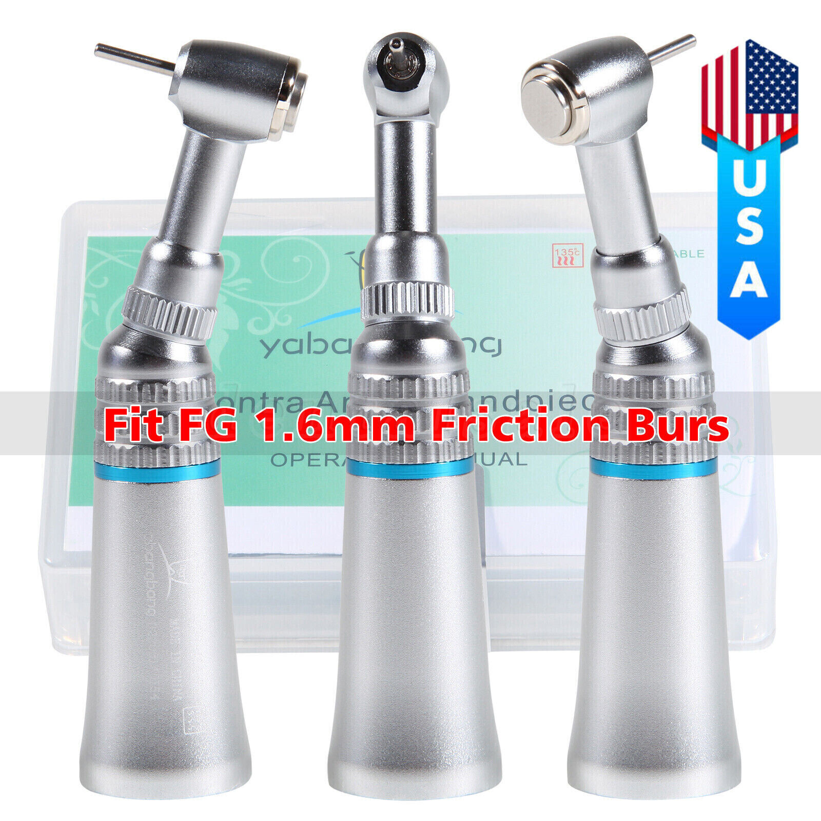 Dental Slow Speed Push Button Contra Angle Handpiece For NSK 1.6mm Friction Grip