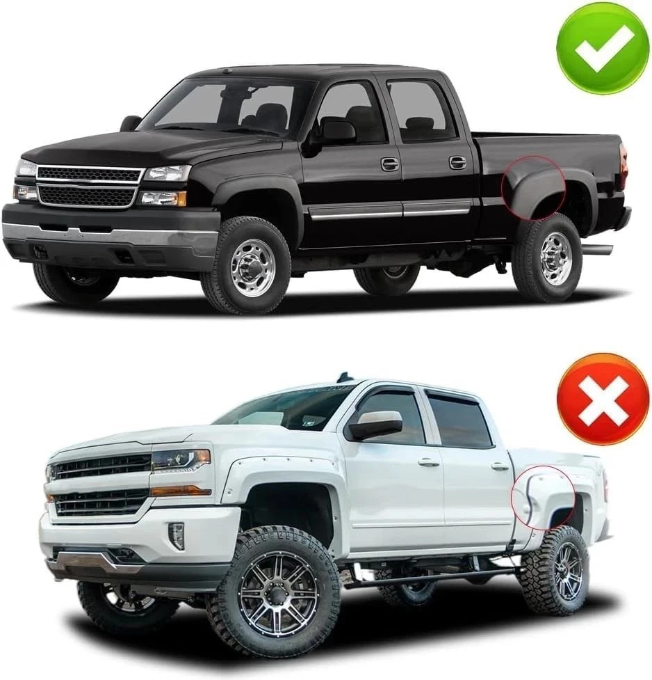 Fender Flares, Wheel Flare Set 4PCS (Front+Rear+Left+Right)