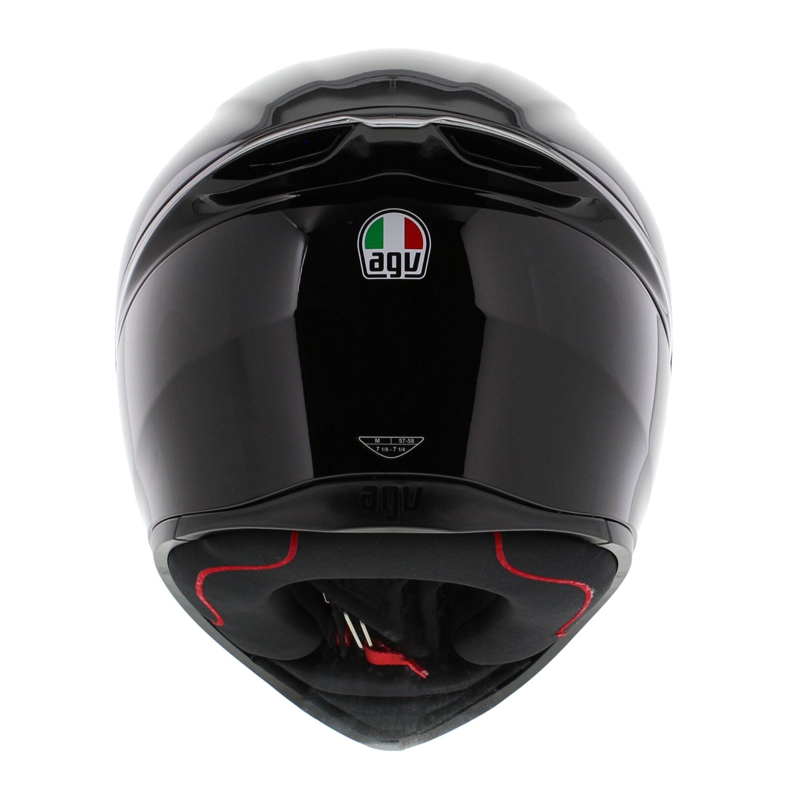 AGV K1-s ECE 22.06 Solid Gloss Black Full Face Motorcycle Helmet, 2206