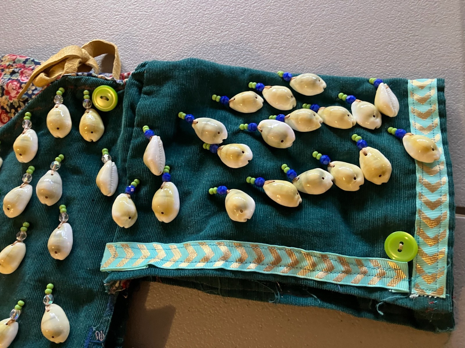 Vintage Native American Indian Plateau Girl Woman Fringe Shell Adornment Dress